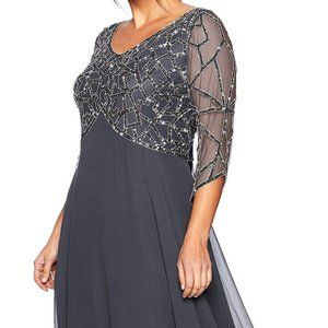 J Kara Women's 22W Beaded Gown